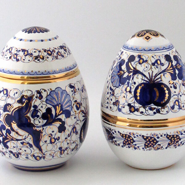 UOVA DI PASQUA MELOGRANO BLU E ORO PURO