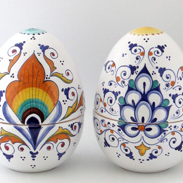 Uova-pasqua-ceramica-faenza-dipinte
