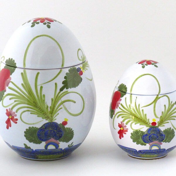 uova pasqua ceramica dipinta garofano faenza