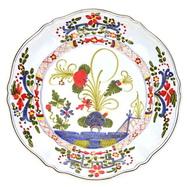 Piatto-Garofano-ceramica-Faenza