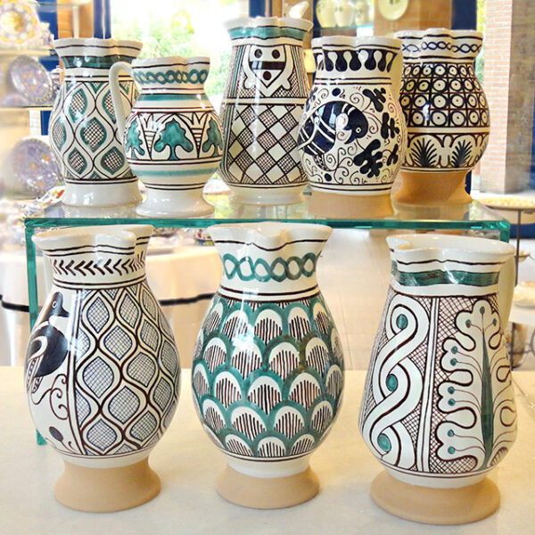 Ceramica Arcaica faenza medievale brocca brocche boccali maiolica