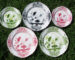 Garofano Carnation Faenza dipinto monocromia rosa verde nero